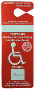 Temporary (Red) Disabled Parking Permit