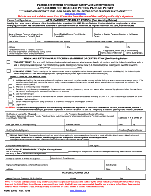 Application for Disabled Person Parking Permit